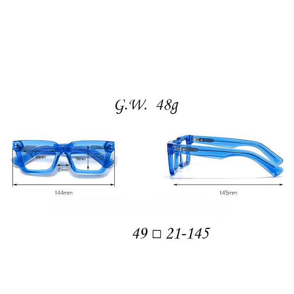 Nevin Vintage Square Acetate Glasses Frame