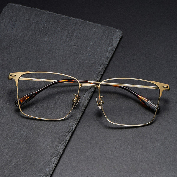 Teff Vintage Titanium Square Glasses Frame
