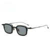 Ewa Square Titanium Glasses Frame With Magnetic Sunglasses Clips