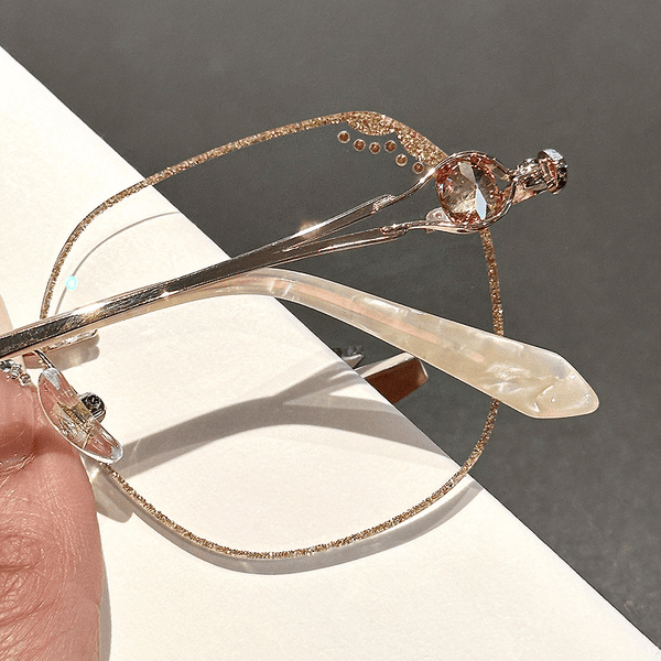 Women's Diamond Rimless Anti-Blue Light Presbyopia Glasses