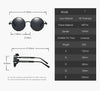 Retro Round Metal HD Polarized Steampunk Sunglasses