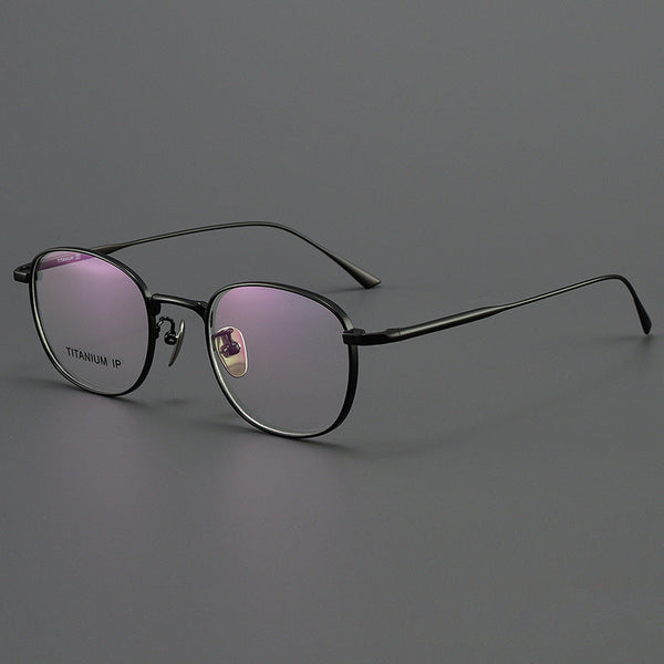 Titanium Vintage Round Eyeglasses Frames ST DALIY