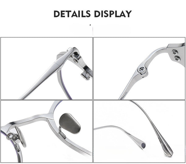Titanium Vintage Round Eyeglasses Frames Bacchus