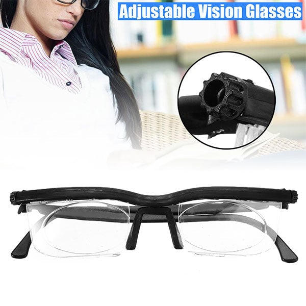 Adjustable Focus Reading Glasses for Near & Far Vision | -6.00 to +3.00 Diopters