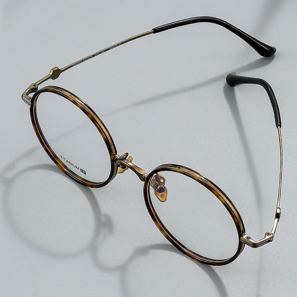 Field Vintage Round Titanium Glasses Frame