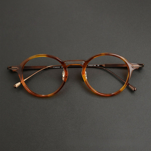 Koo Vintage Round Titanium Eyeglasses Frame