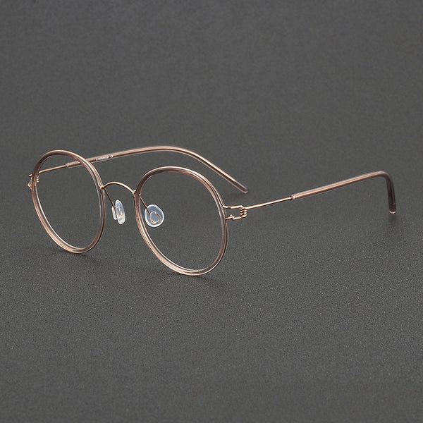 Osch Vintage Titanium Round Glasses Frame