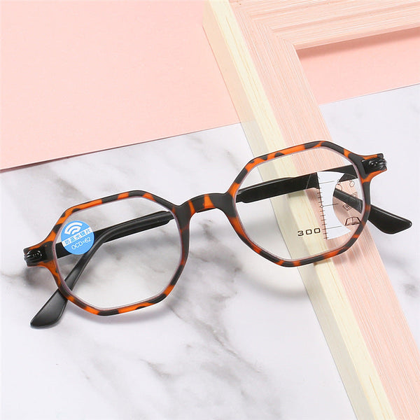 Fashionable Zoom Multi-Focus Anti-Blue Light Reading Glasses