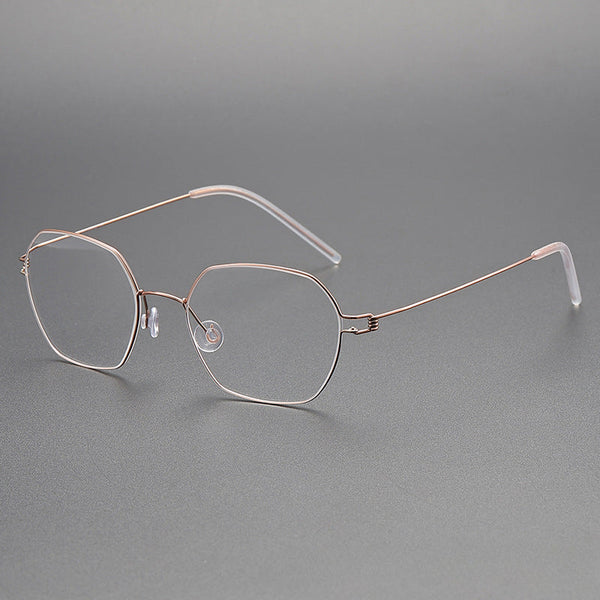 Titanium Vintage Geometric Eyeglasses FramesRICHELLE