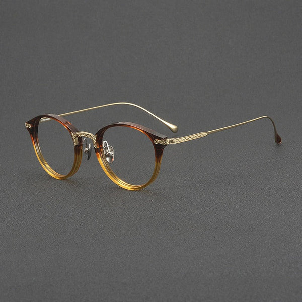 Jeron Retro Oval Titanium Glasses Frame