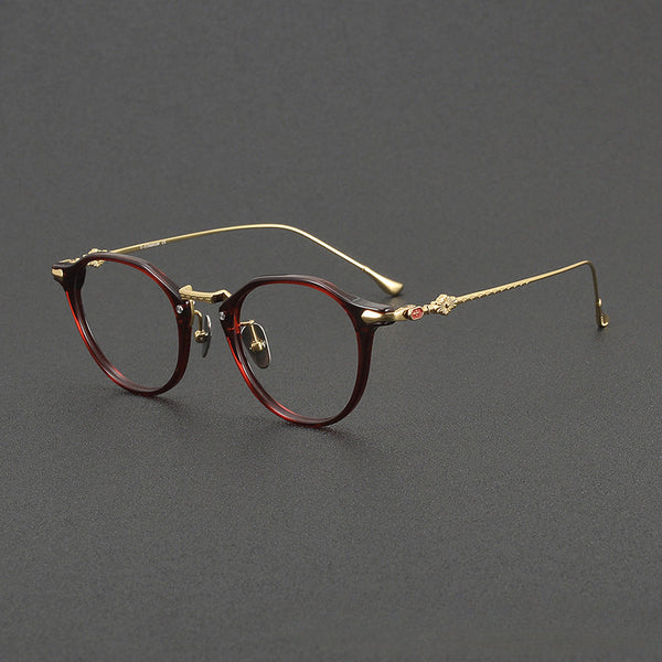 Schnurr Vintage Titanium Oval Glasses Frame
