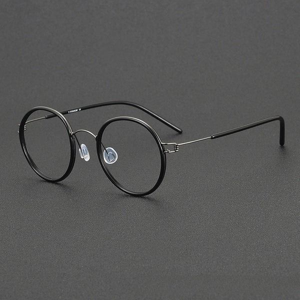 Osch Vintage Titanium Round Glasses Frame