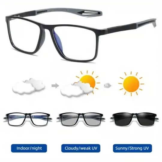 Ultra-Light Multifocal Photochromic Progressive Anti-Blue Light Reading Glasses-CML029