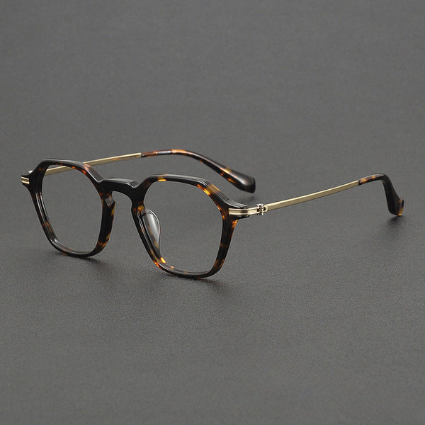 Wally Vintage Titanium Polygon Glasses Frame