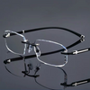 Fashion Diamond Cut Rimless Blue Light Reading Glasses