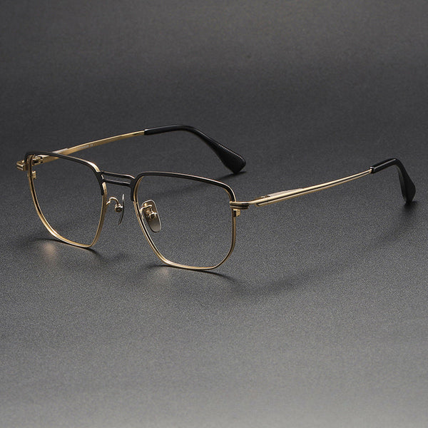 Hahn Business Square Titanium Double-bridge Glasses Frame