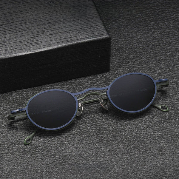 Nln Titanium Vintage Eyeglasses Frame With Sunglasses Clips