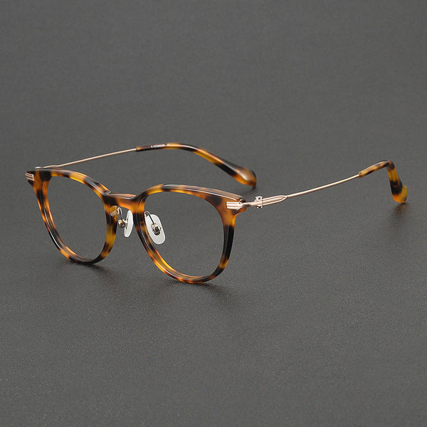 Tozo Vintage Titanium Round Glasses Frame