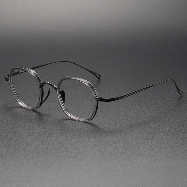Titanium Geometric Glasses Frame 80873
