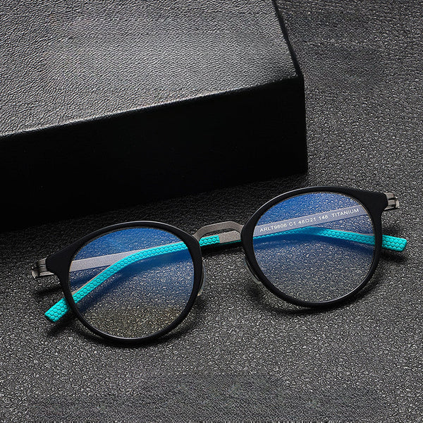 Zelma Retro Oval Titanium Glasses Frame