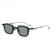 Ewa Square Titanium Glasses Frame With Magnetic Sunglasses Clips