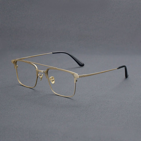 Madun Business Square Titanium Double-bridge Glasses Frame