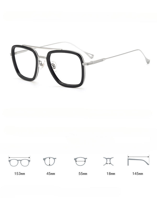 Titanium Aviator Square Glasses Frames SC001