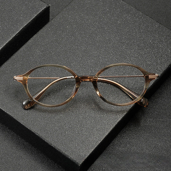 Finley Vintage Titanium Oval Glasses Frame