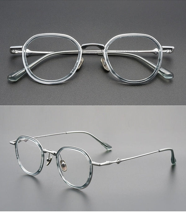 Giffin Retro Square Titanium Glasses Frame