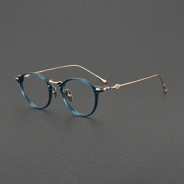 Schnurr Vintage Titanium Oval Glasses Frame