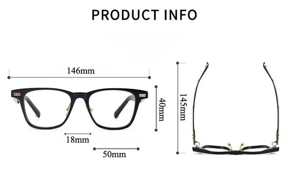 Youn Classic Square Acetate Glasses Frame