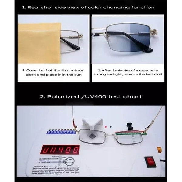 Multi-Focus Memory Titanium Frame Anti-Blue Light Glasses - CML8809