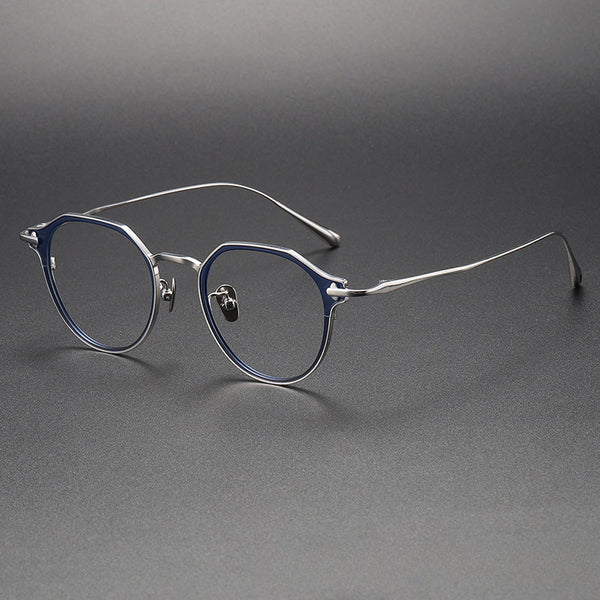 Titanium Vintage Round Eyeglasses Frames Bacchus