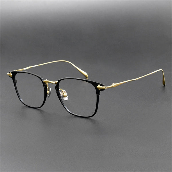 Roussel Vintage Square Titanium Eyeglasses Frame