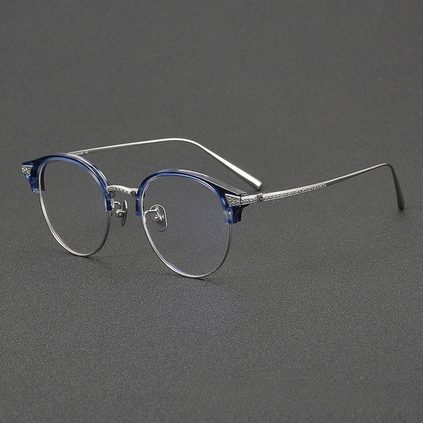 Mabry Vintage Titanium Round Glasses Frame
