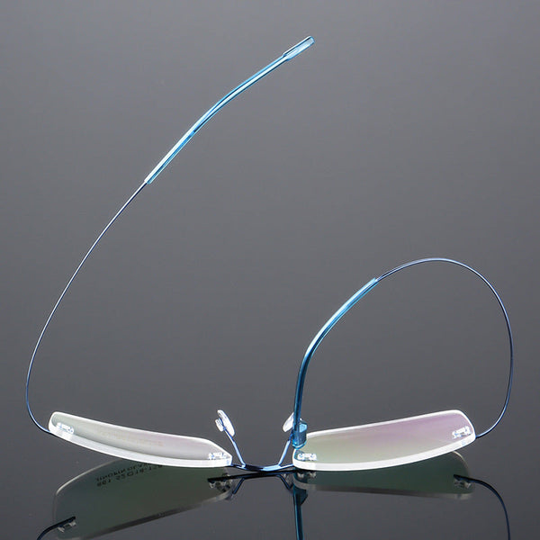 Ultra-Light Titanium Rectangle Rimless Glasses - CMT861