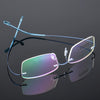 Ultra-Light Titanium Rectangle Rimless Glasses - CMT861