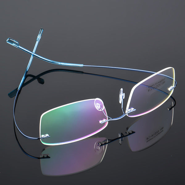 Ultra-Light Titanium Rectangle Rimless Glasses - CMT861