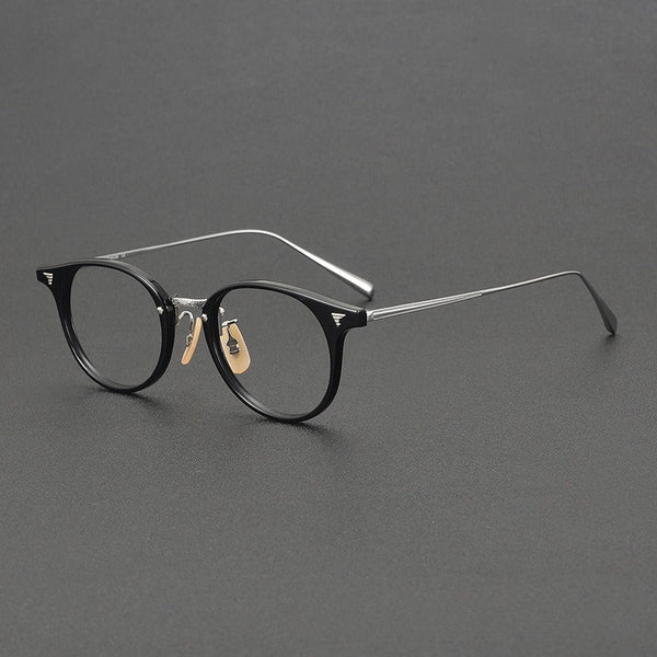 Herta Retro Oval Titanium Glasses Frame
