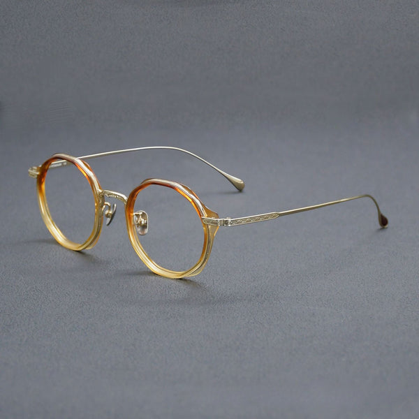Jazzy Classic Round Acetate Glasses Frame