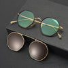 Daly Titanium Vintage Eyeglasses Frame With Sunglasses Clips