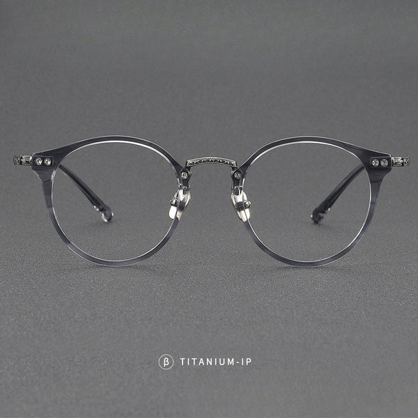 Urso Vintage Titanium Round Glasses Frame