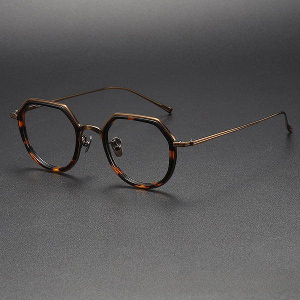 Titanium Geometric Glasses Frame U136