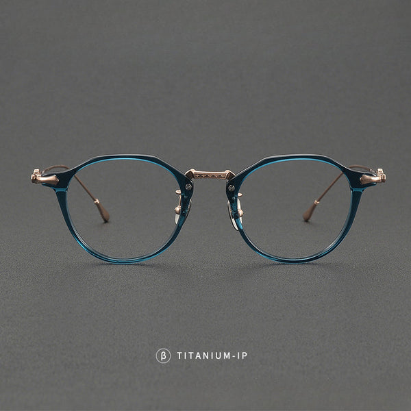 Schnurr Vintage Titanium Oval Glasses Frame