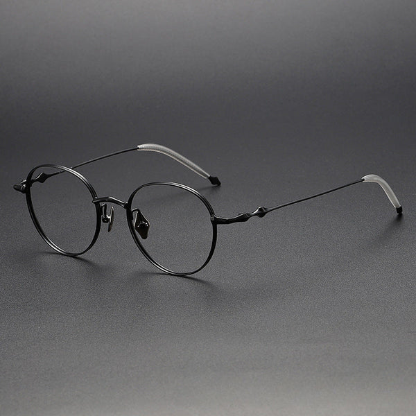 Titanium Vintage Oval Eyeglasses Frames EP