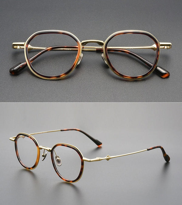 Giffin Retro Square Titanium Glasses Frame