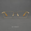 【Natural Horn Series】Fessler Vintage Titanium Rectangle Glasses Frame
