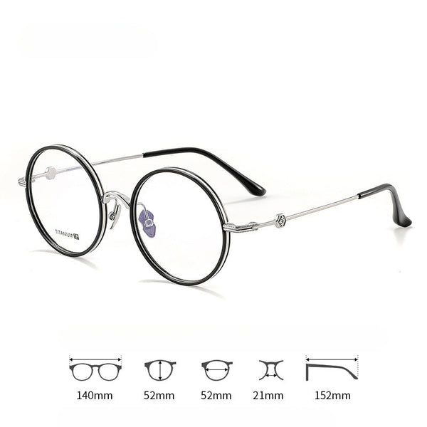 Field Vintage Round Titanium Glasses Frame