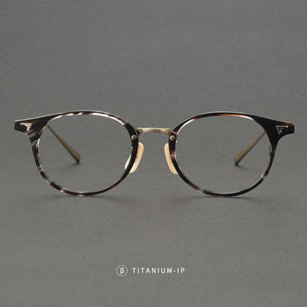 Herta Retro Oval Titanium Glasses Frame