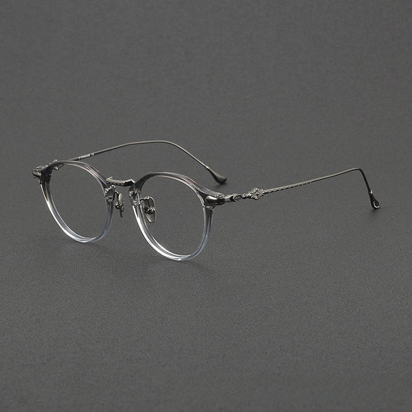 Schnurr Vintage Titanium Oval Glasses Frame